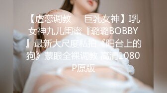 【虐恋调教❤️巨乳女神】I乳女神九儿闺蜜『璐璐BOBBY』最新大尺度私拍《阳台上的狗》蒙眼全裸调教 高清1080P原版